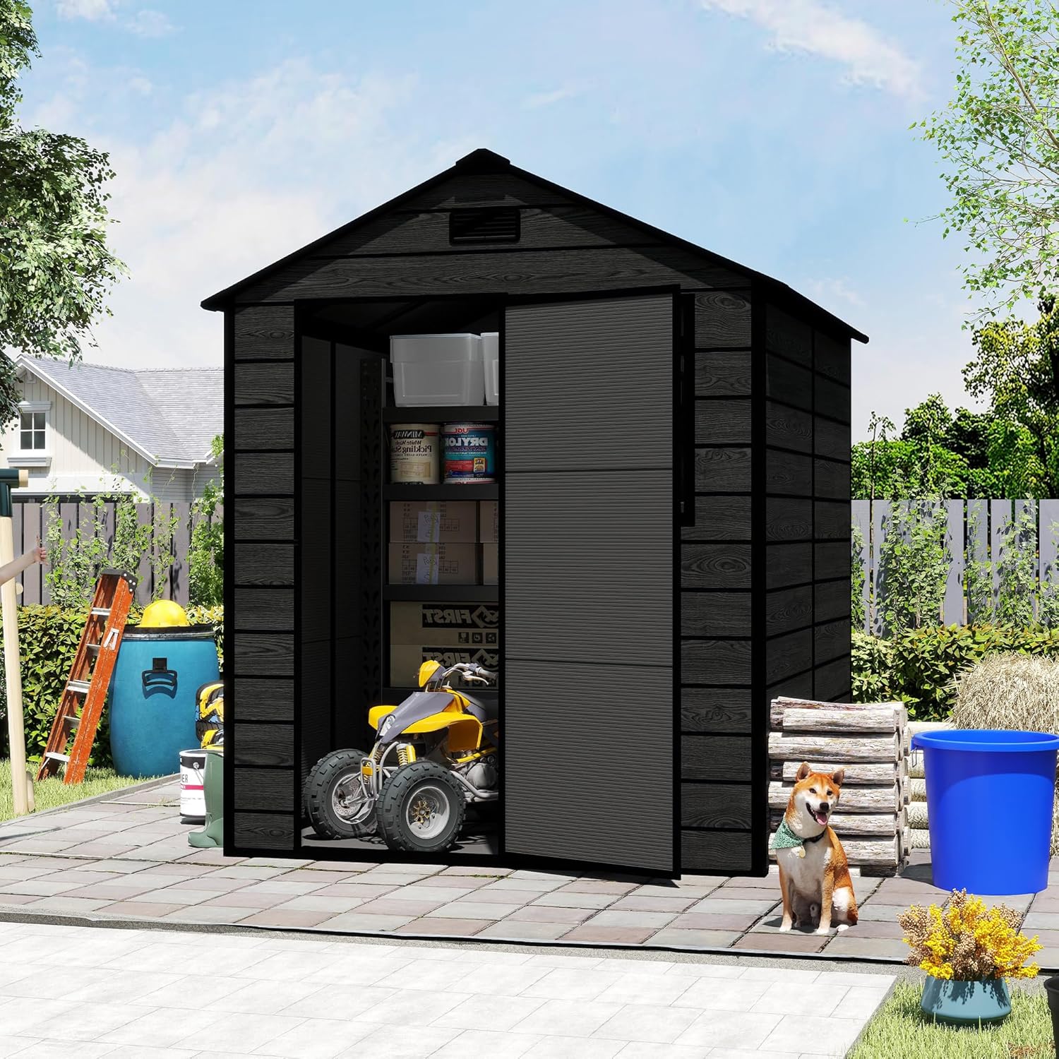 Outdoor Furniture Store - Plastic Storage Shed 6x6 Ft, Resin