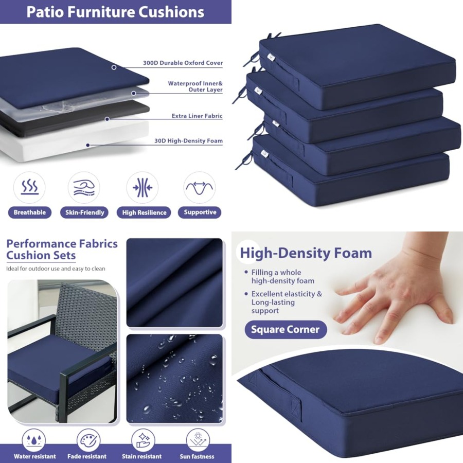 Outdoor Furniture Without Cushions - Outdoor Chair Cushions Set of 4