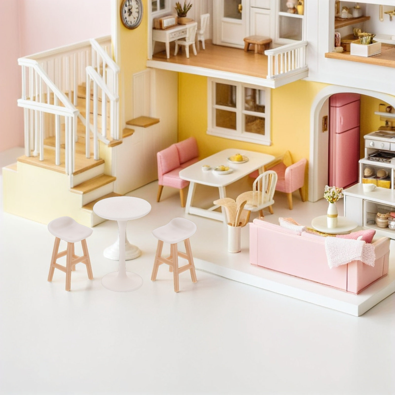 Bistro Table Set - 1Set 1:20 Scale Miniature Furniture Accessories