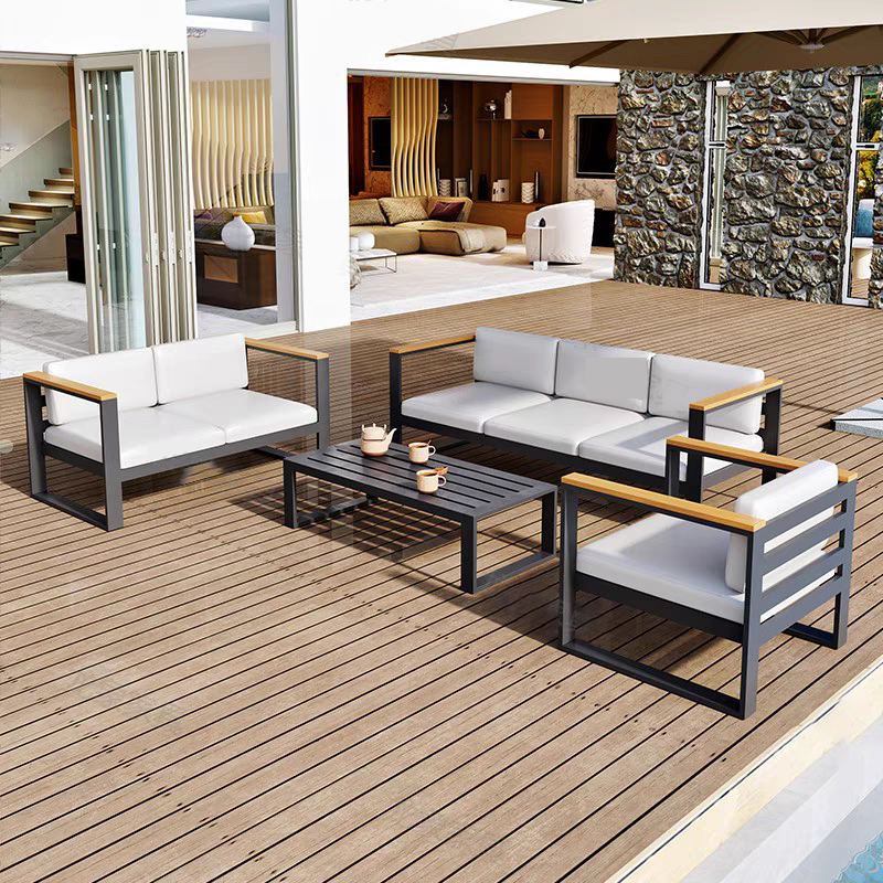 Outdoor Furniture In Sale - Modern Style Aluminum Patio Sofa Set