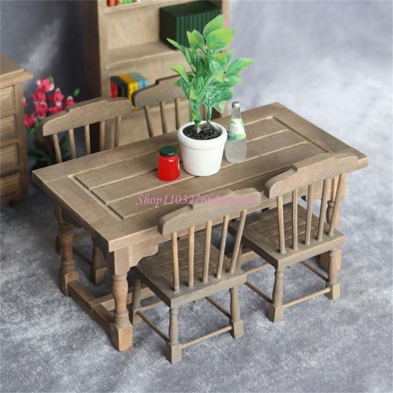 Bistro Table Set - 1/12 Miniature Dollhouses Dining Table Chair