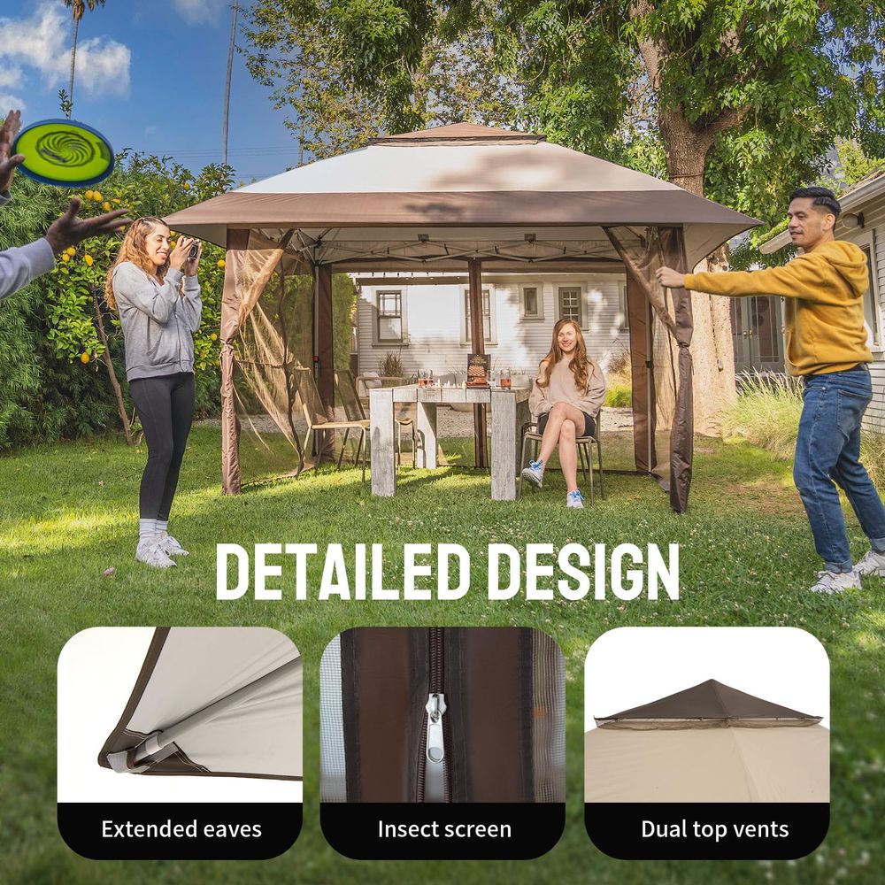 13x13 Pop Up Gazebo, Canopy Te – Outdoor Furniture Gazebo recenzja i cena