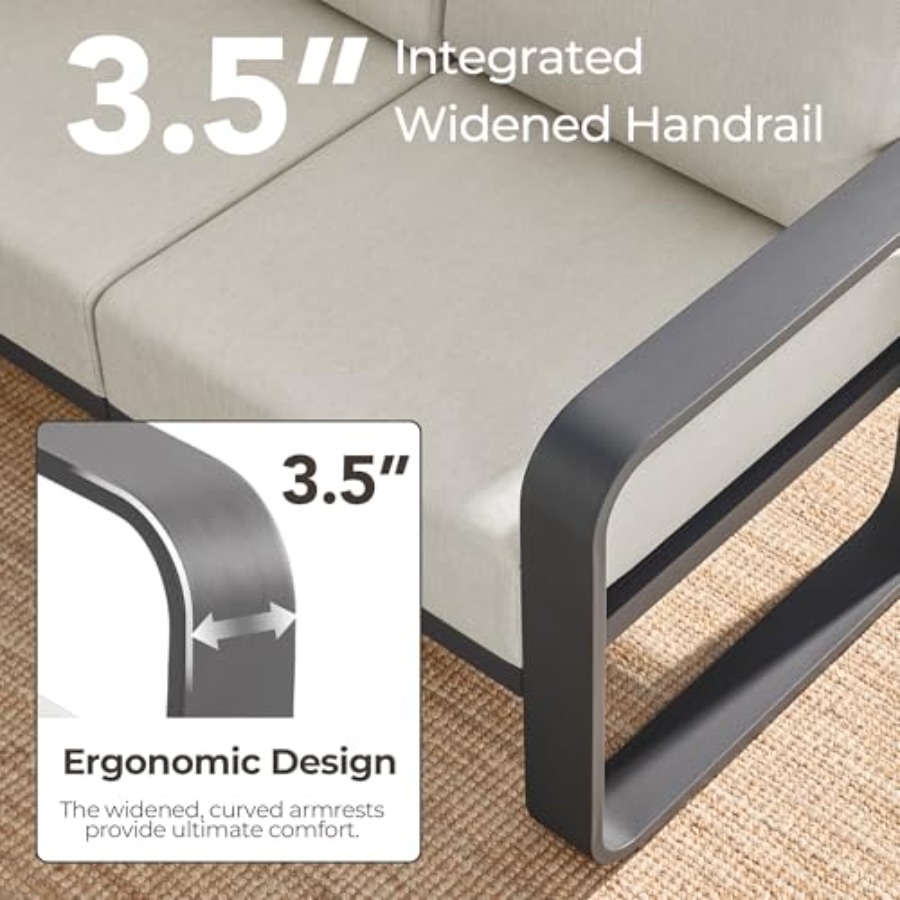 Aluminum Outdoor 3-Seater Sofa – Outdoor Furniture Without Cushions recenzja i cena