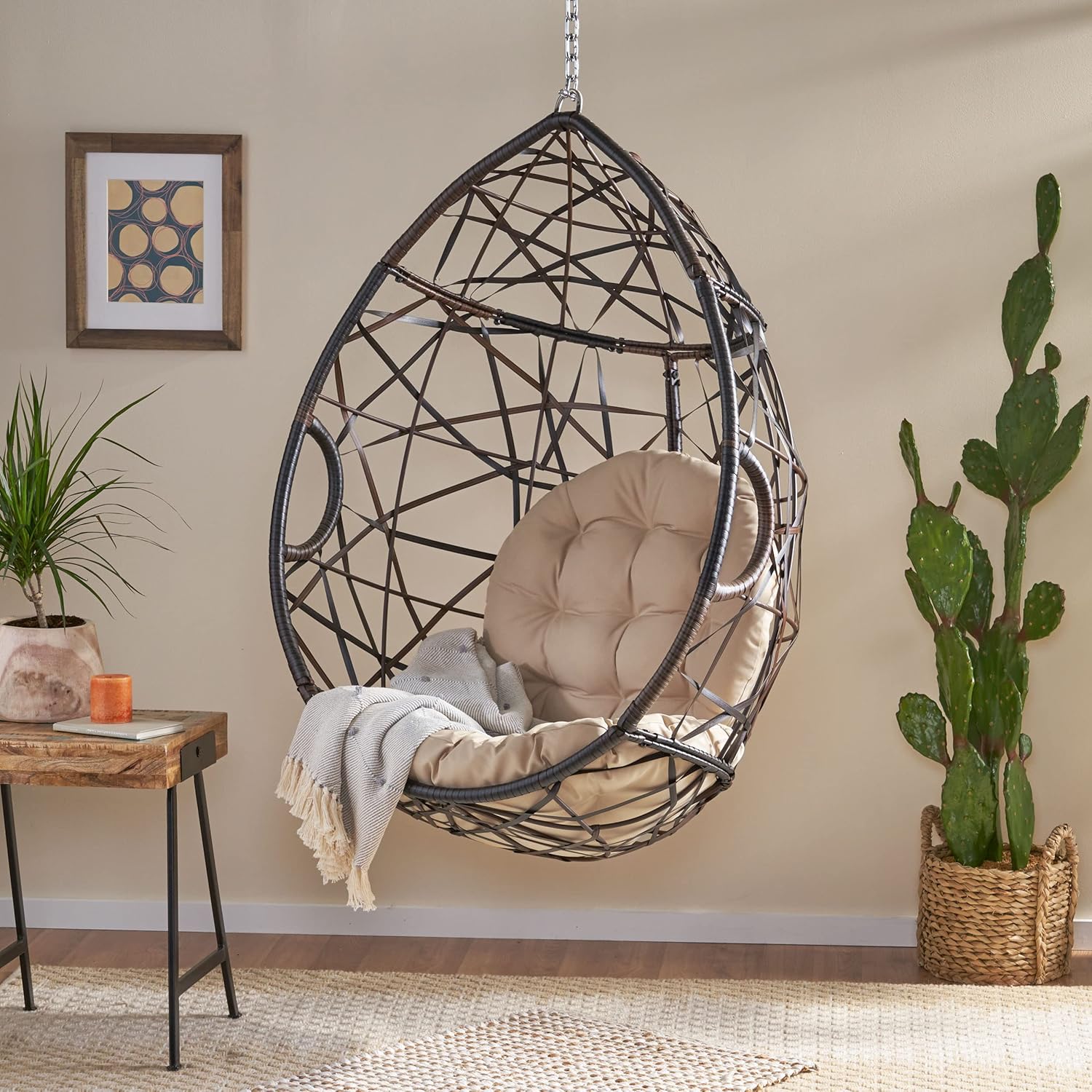Wicker Hanging Egg Chair Cushi – Outdoor Furniture Without Cushions recenzja i cena