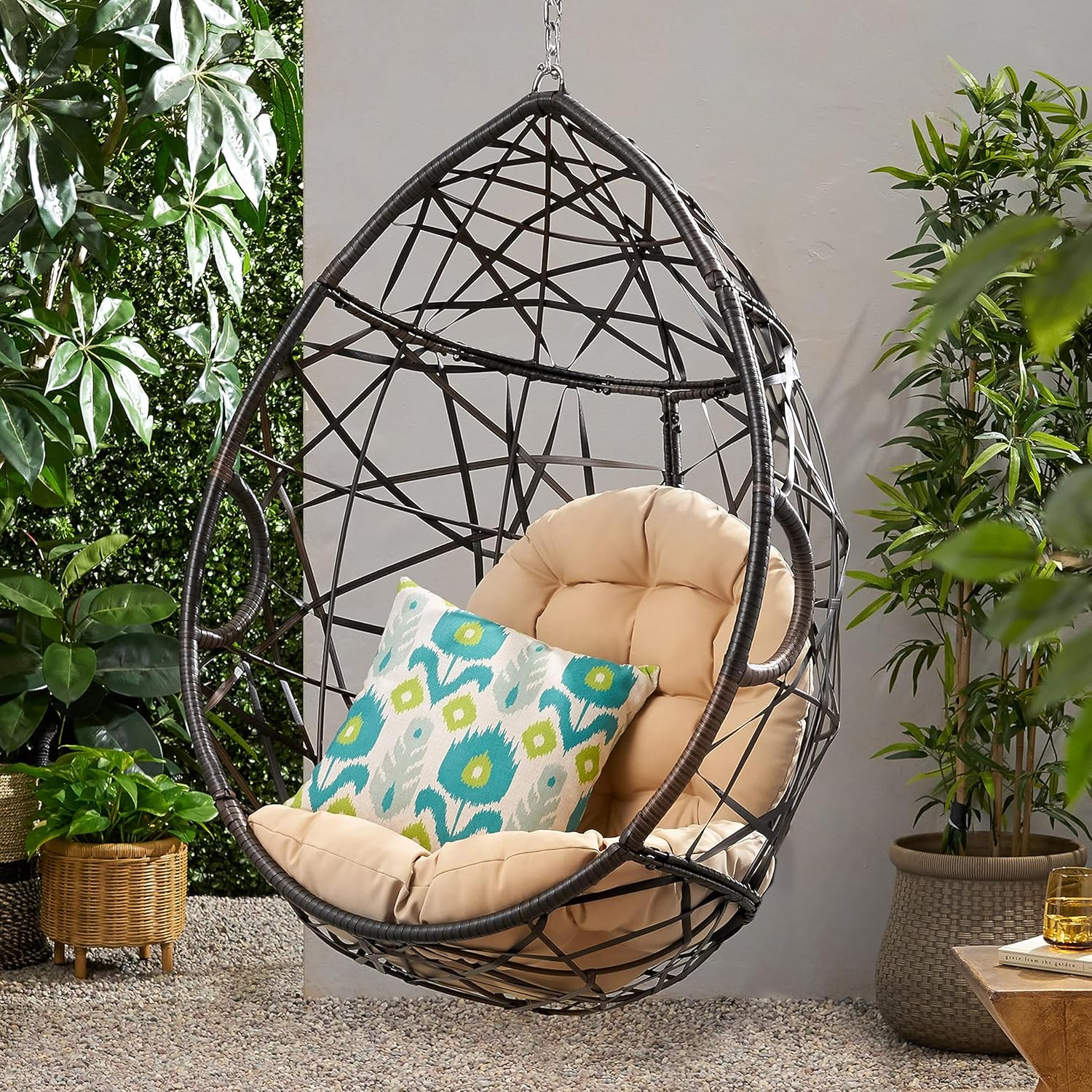 Wicker Hanging Egg Chair Cushi – Outdoor Furniture Without Cushions recenzja i cena