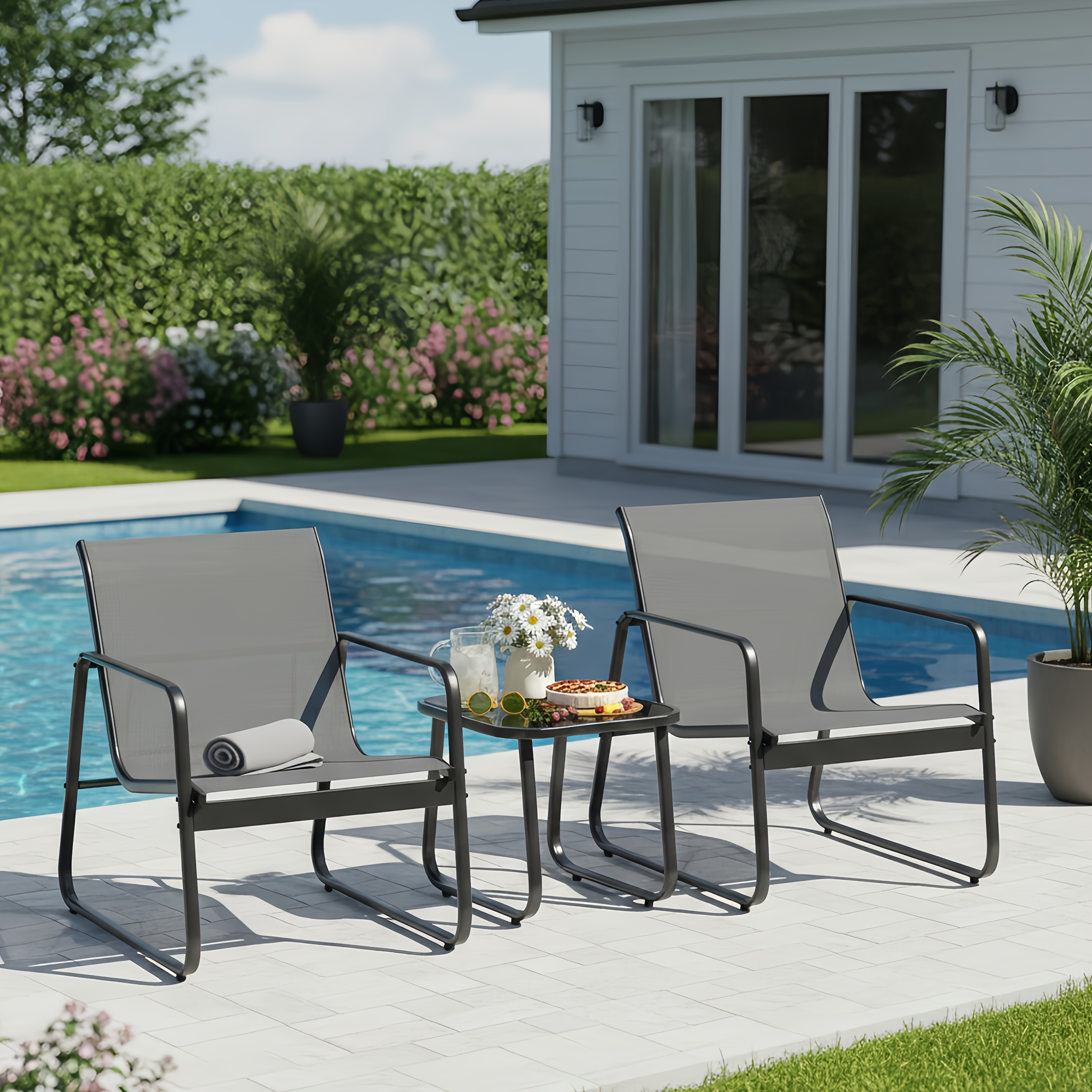 LODEIJA Patio Chairs Set of 3, – Outdoor Furniture Brands recenzja i cena