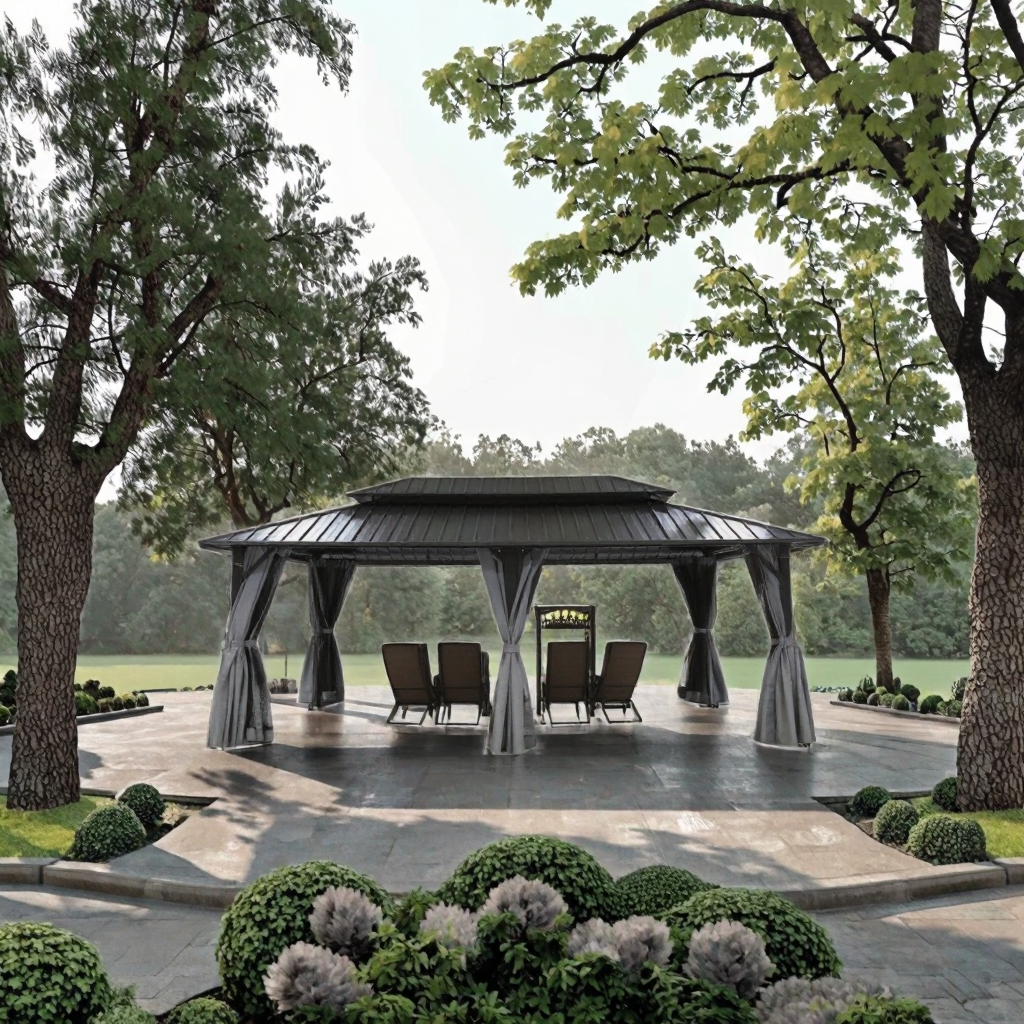 Outdoor Aluminum Frame Canopy  – Outdoor Furniture Gazebo recenzja i cena