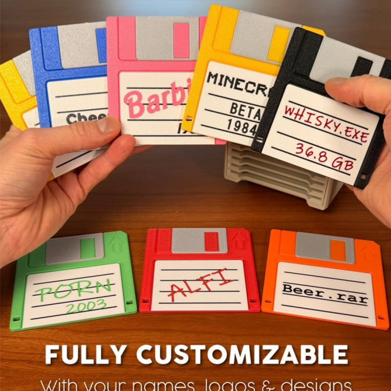 6pcs Retro Floppy Disk Shaped  – Bistro Table Set recenzja i cena