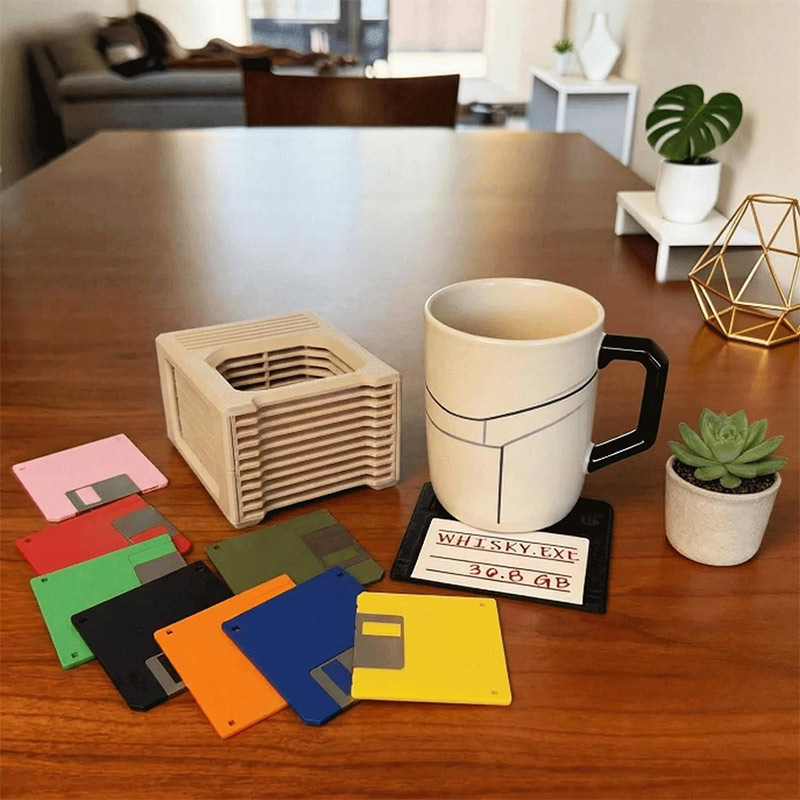 6pcs Retro Floppy Disk Shaped  – Bistro Table Set recenzja i cena