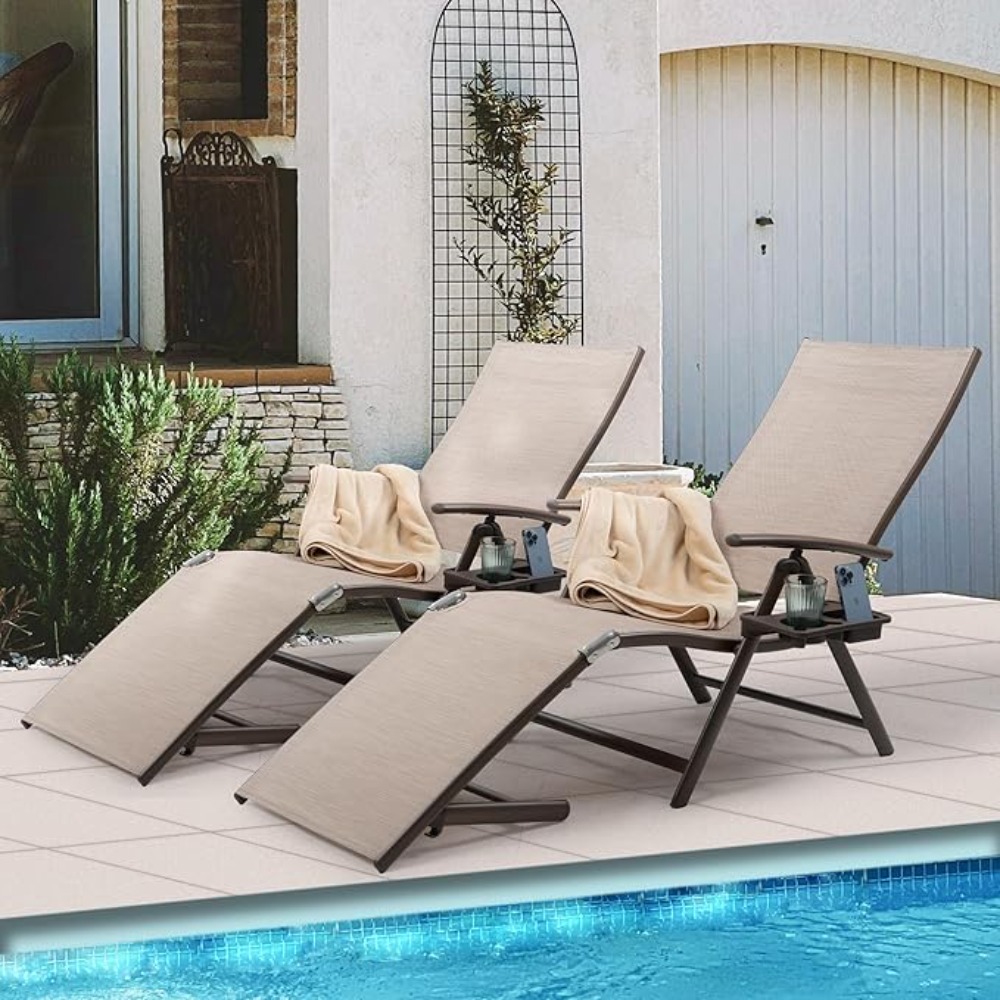Aluminum Reclining Lounge Chai – Deck Chair Lounger recenzja i cena
