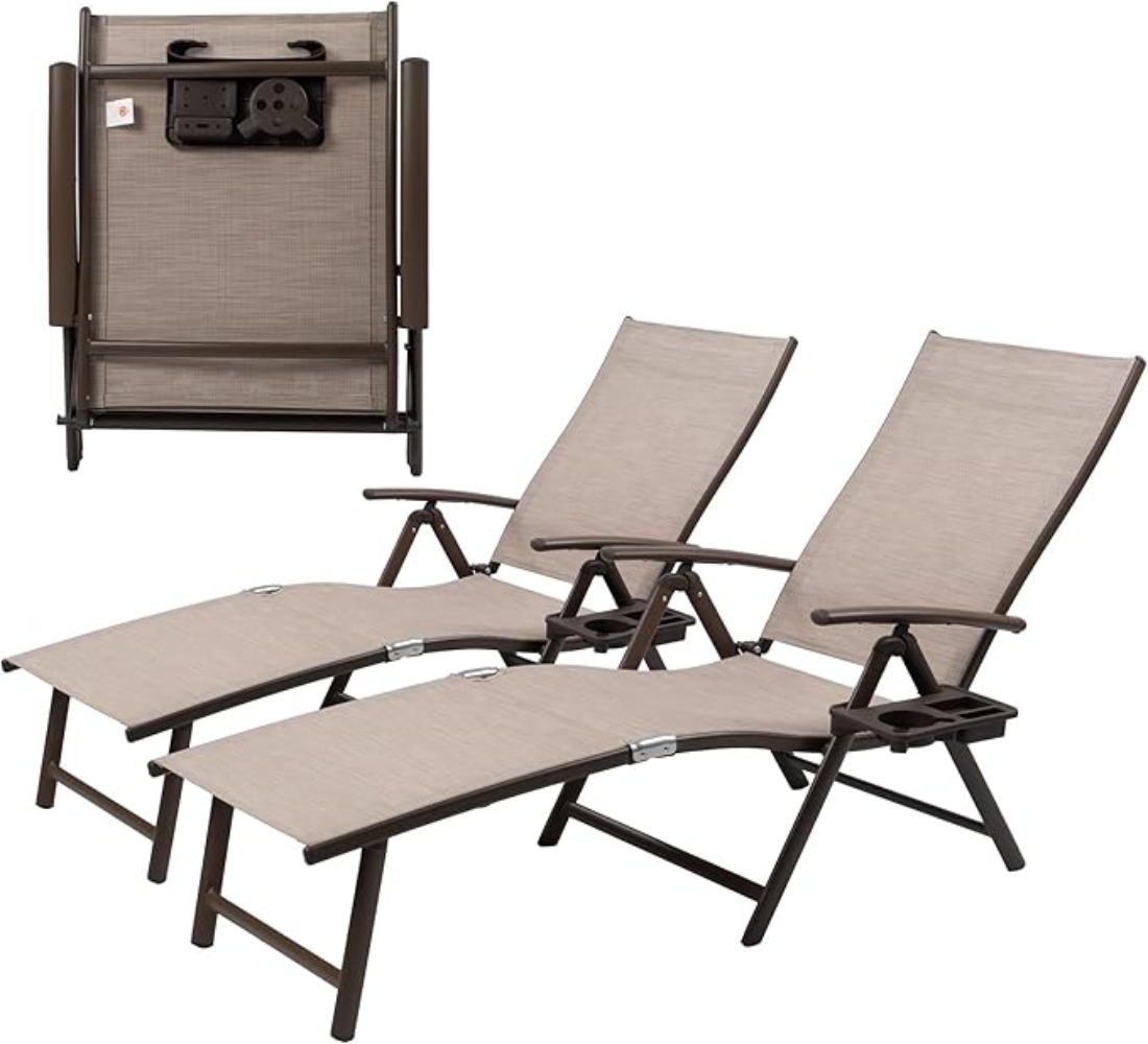 Aluminum Reclining Lounge Chai – Deck Chair Lounger recenzja i cena