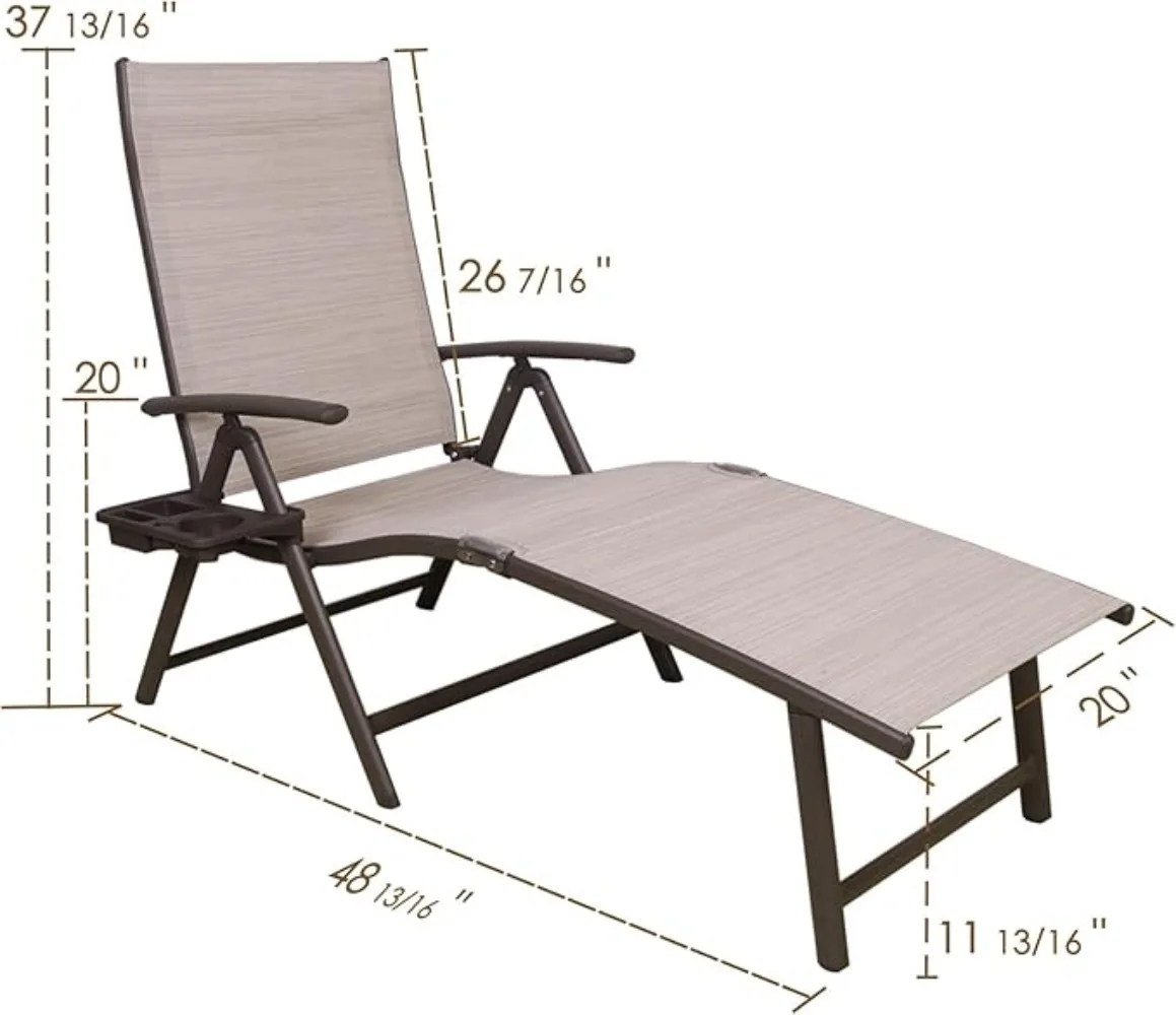 Aluminum Reclining Lounge Chai – Deck Chair Lounger recenzja i cena