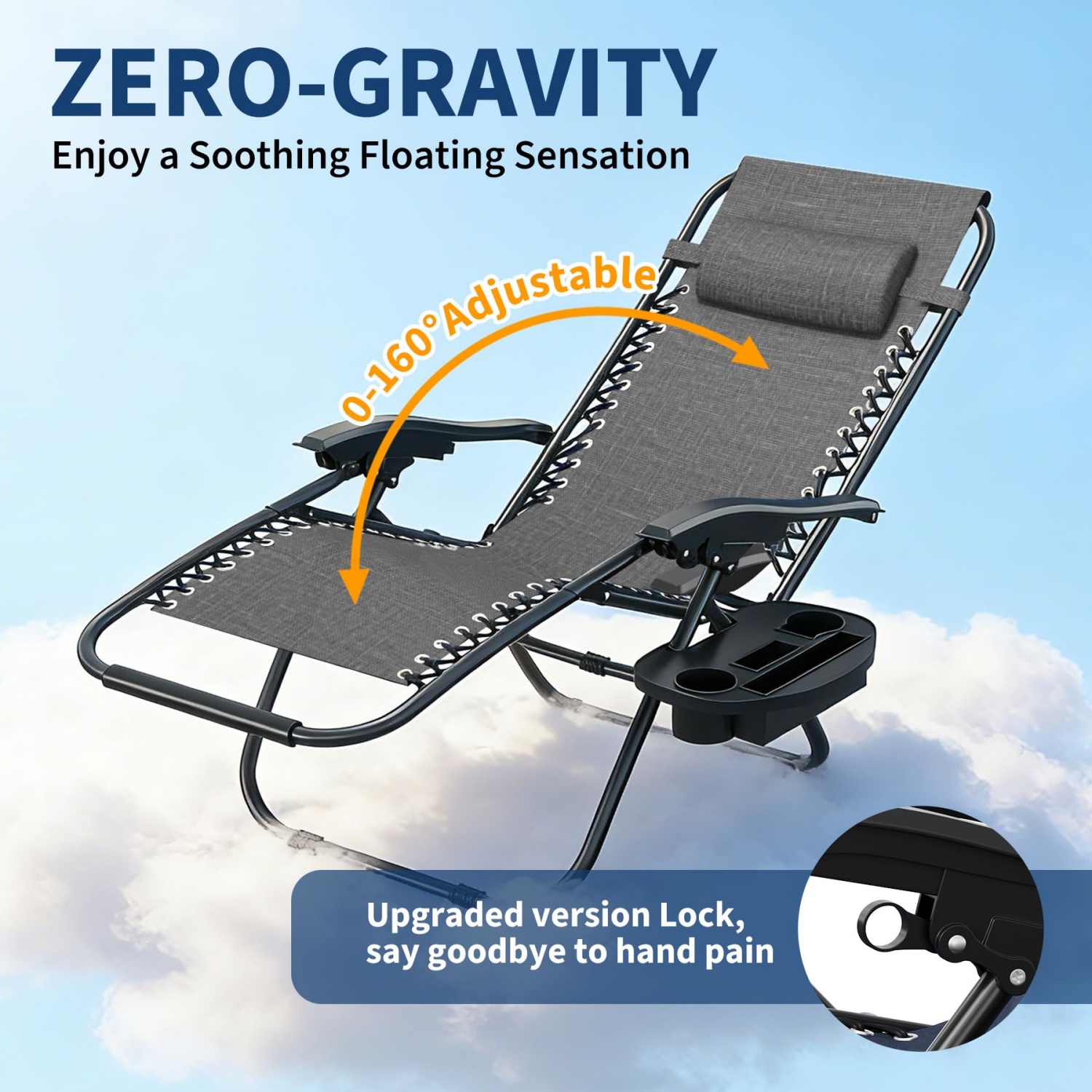 2 Pack Zero Gravity Chair with – Deck Chair Lounger recenzja i cena