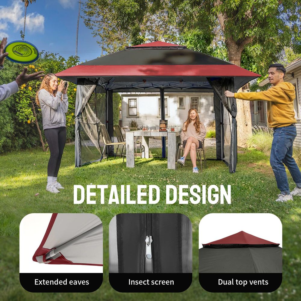 13x13 Pop  Gazebo, Canopy Tent – Outdoor Furniture Gazebo recenzja i cena