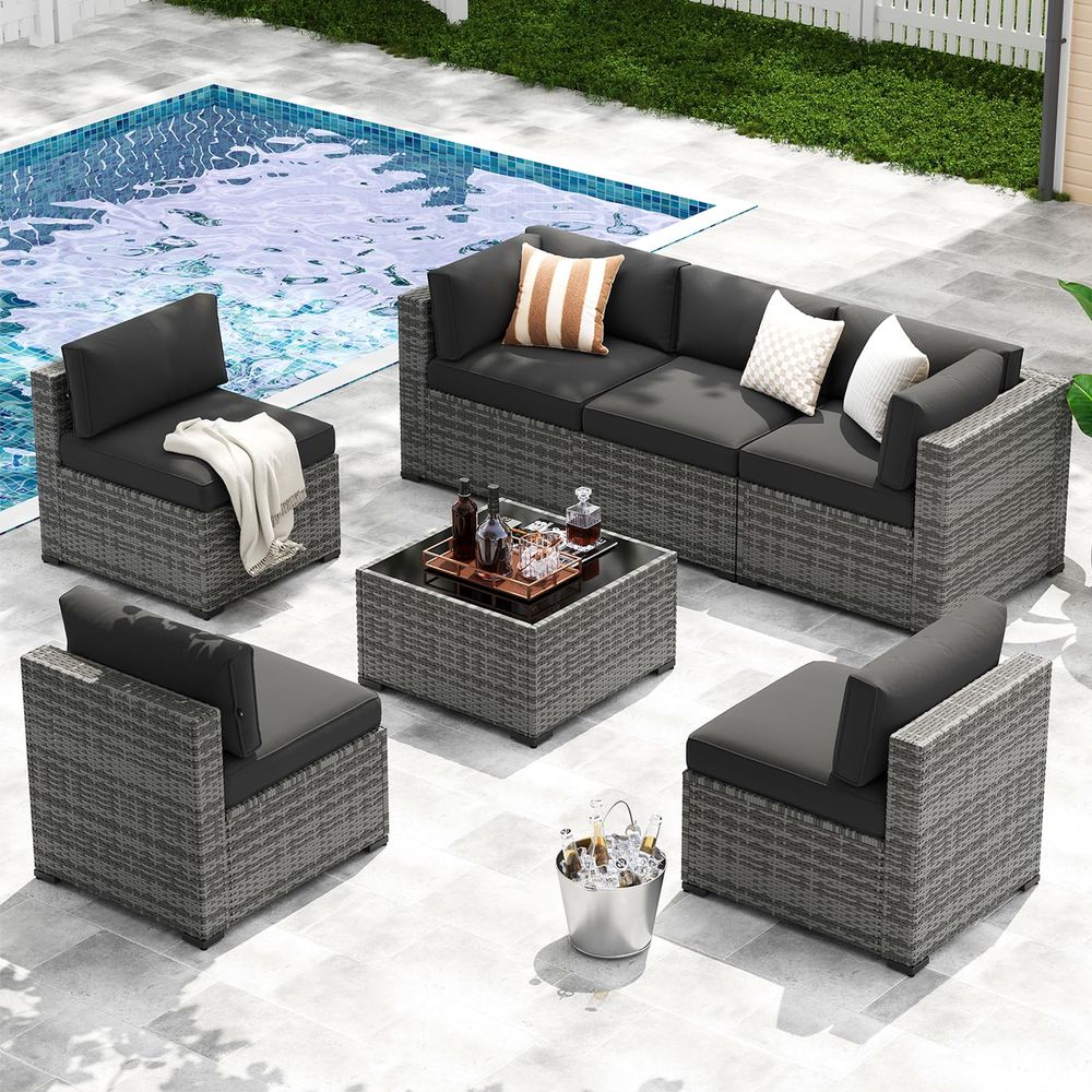 7Piece Patio Furniture Set, Wi – Outdoor Furniture Without Cushions recenzja i cena