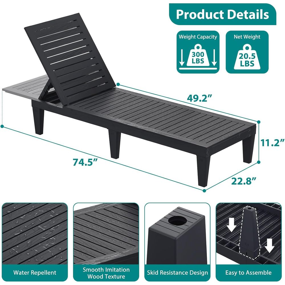 Weather-Resistant Outdoor Loun – Deck Chair Lounger recenzja i cena