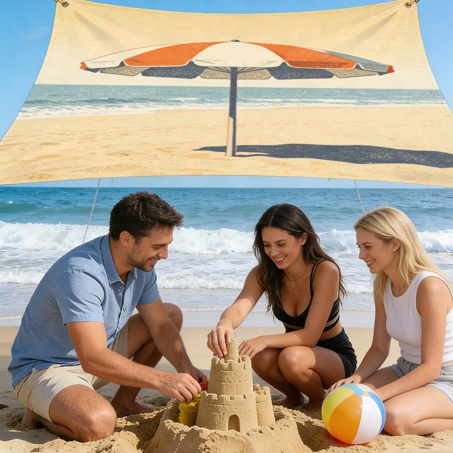 1pc Beach Sunshade Cloth, Outd – Sun Sail Shade recenzja i cena