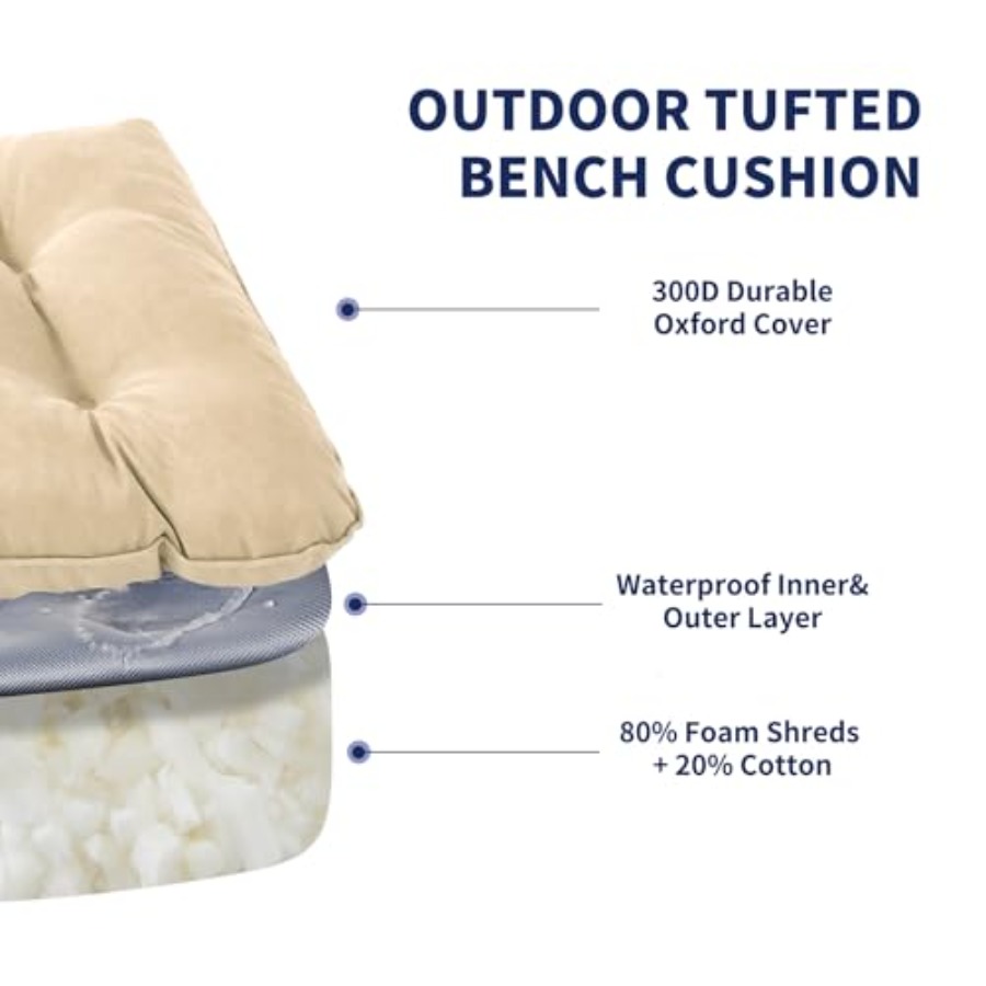 Outdoor Bench Cushion,,Waterpr – Outdoor Furniture Without Cushions recenzja i cena