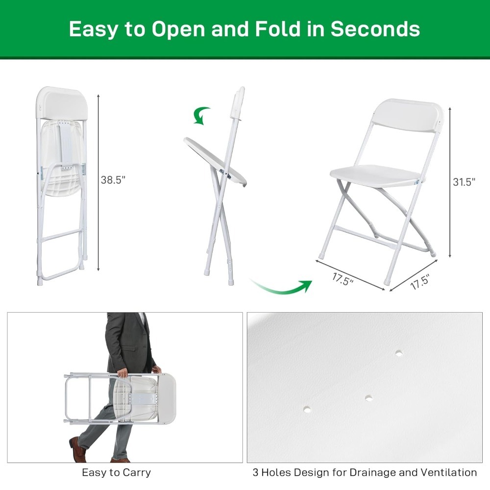 10pcs Folding Chair, Plastic C – Outdoor Furniture Store recenzja i cena