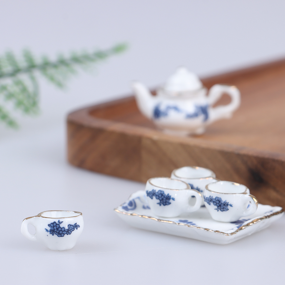 6Pcs Dollhouse Miniature Dinin – Bistro Table Set recenzja i cena