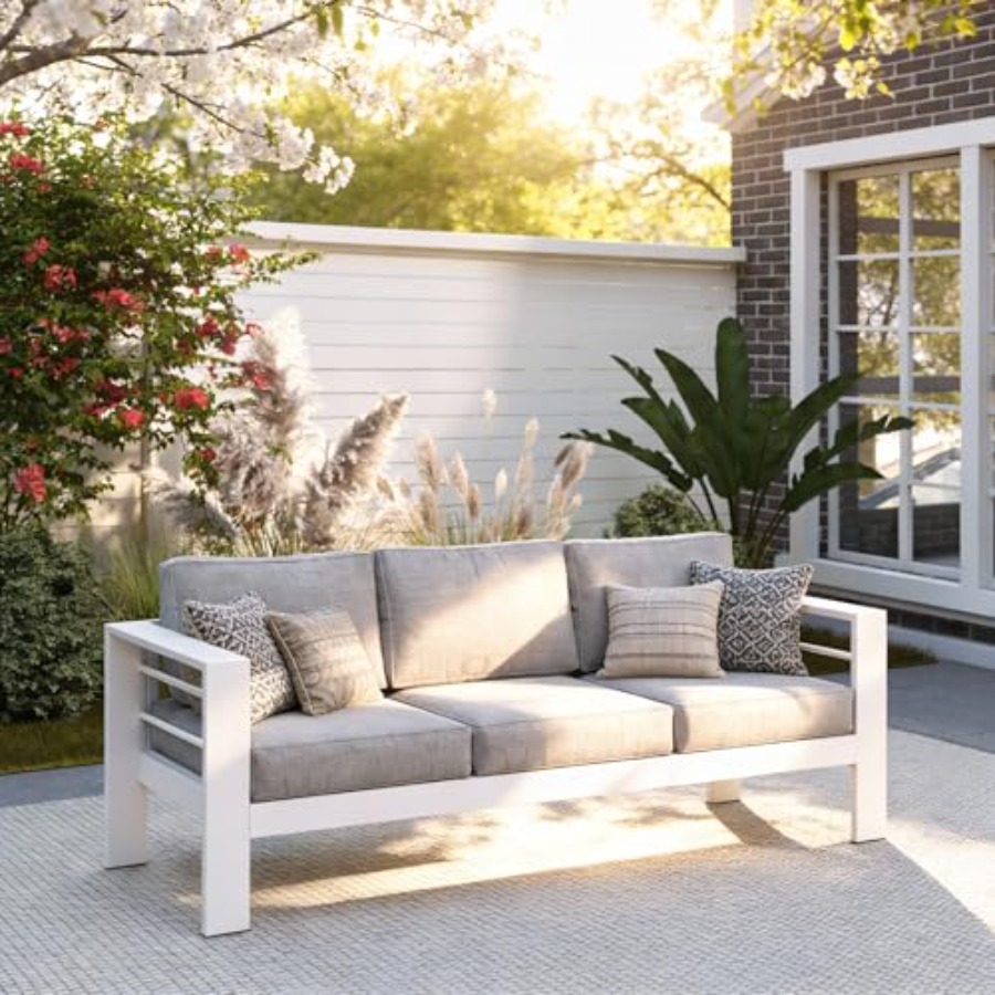 Outdoor Couch Aluminum Patio F – Outdoor Furniture Without Cushions recenzja i cena
