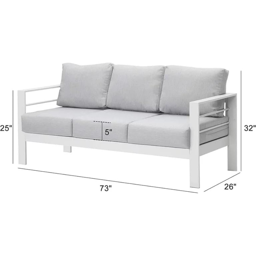 Outdoor Couch Aluminum Patio F – Outdoor Furniture Without Cushions recenzja i cena