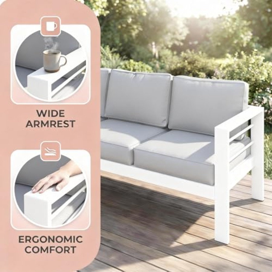 Outdoor Couch Aluminum Patio F – Outdoor Furniture Without Cushions recenzja i cena