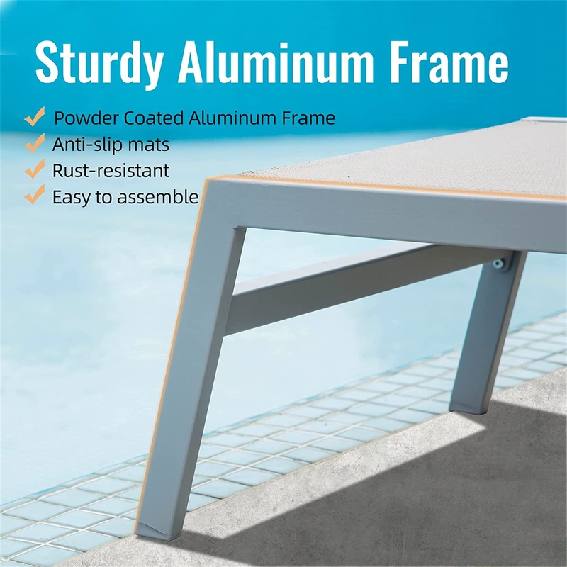 Aluminum Patio Chaise Lounge S – Deck Chair Lounger recenzja i cena
