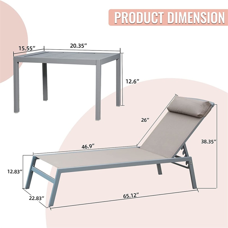 Aluminum Patio Chaise Lounge S – Deck Chair Lounger recenzja i cena