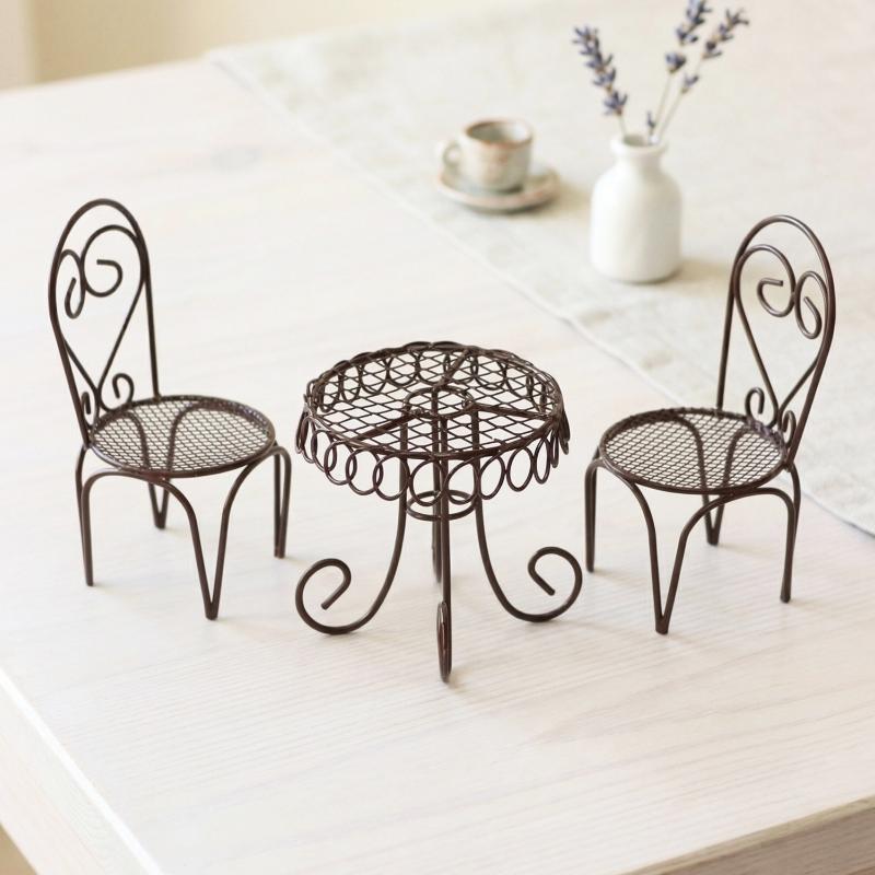 1/3Pcs Dollhouse Garden Displa – Bistro Table Set recenzja i cena