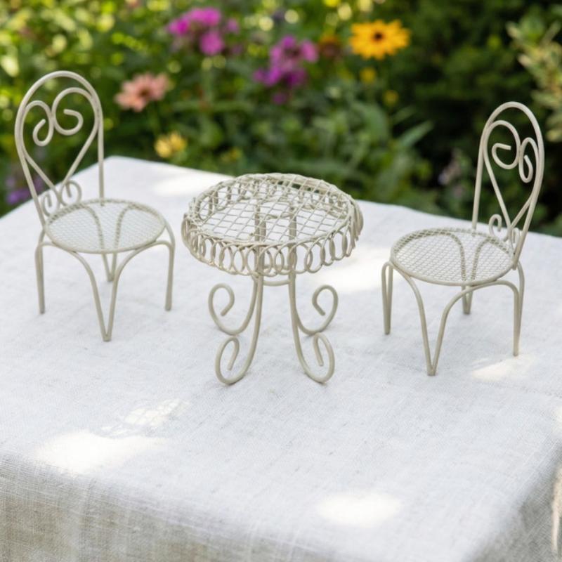 1/3Pcs Dollhouse Garden Displa – Bistro Table Set recenzja i cena