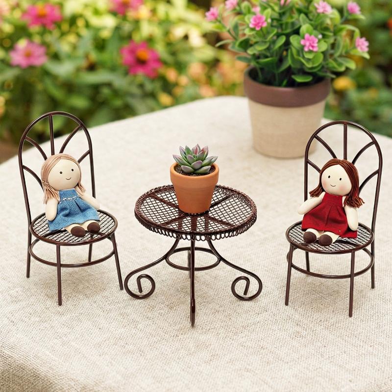 1/3Pcs Dollhouse Garden Displa – Bistro Table Set recenzja i cena