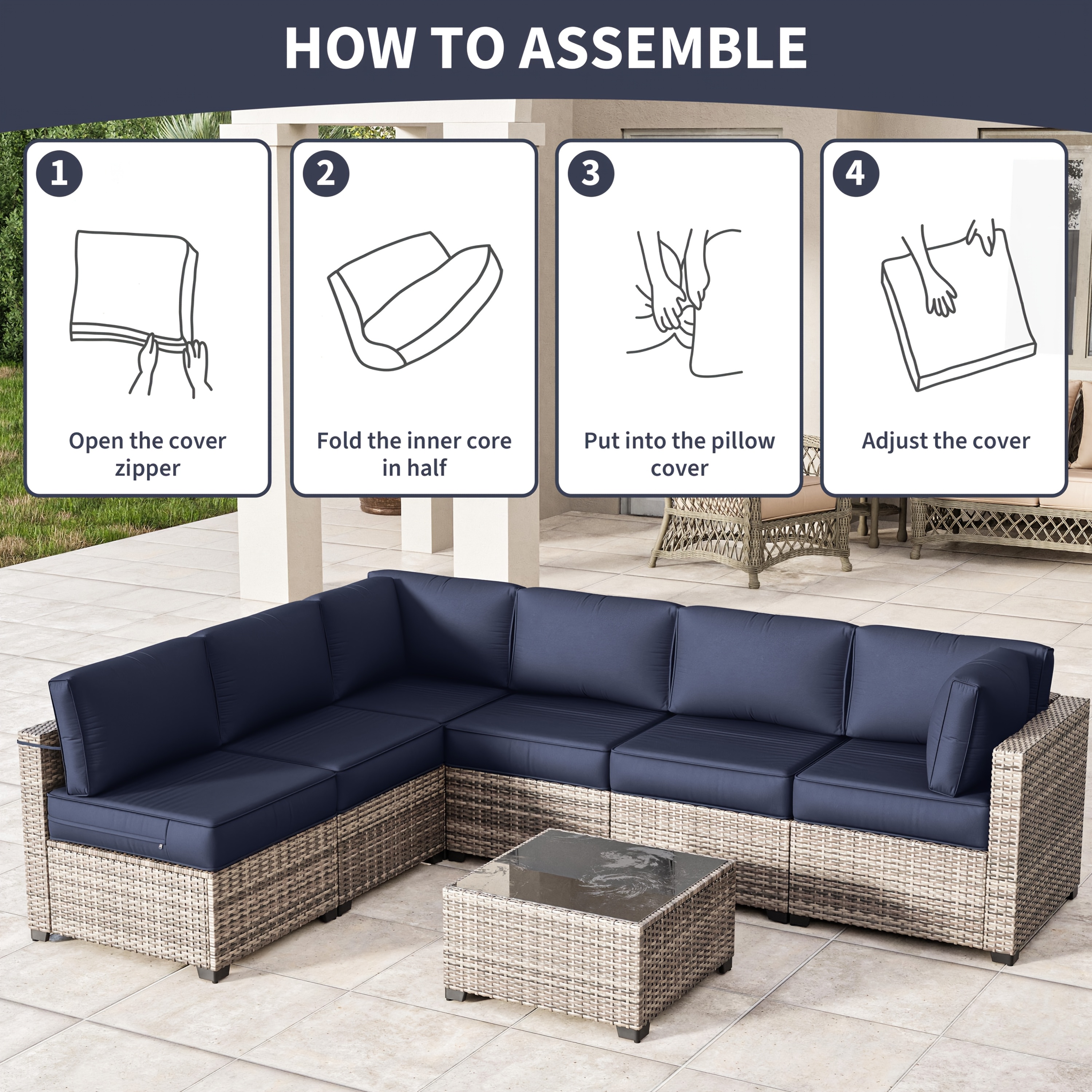 14pcs Outdoor Cushion Covers - – Outdoor Furniture Without Cushions recenzja i cena