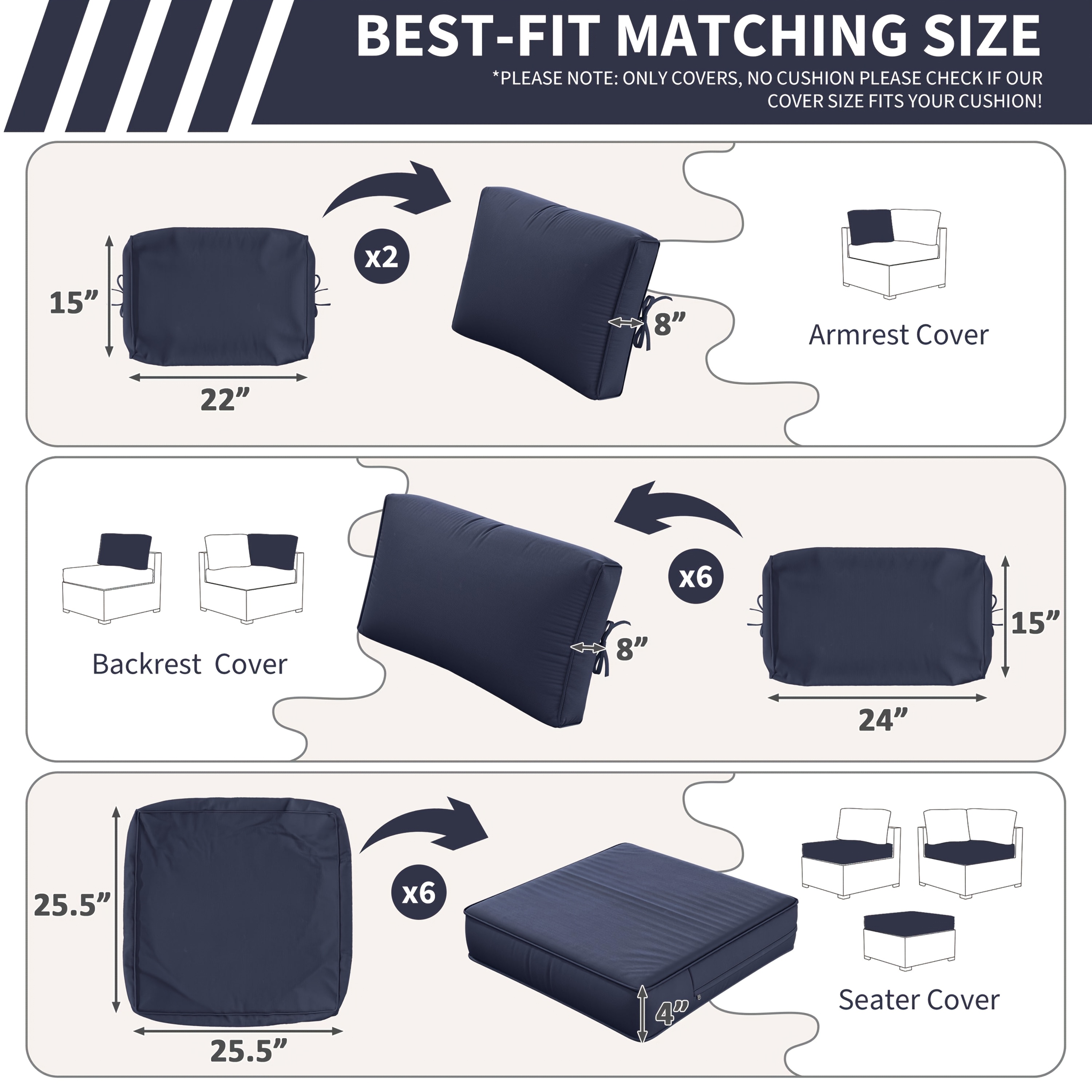 14pcs Outdoor Cushion Covers - – Outdoor Furniture Without Cushions recenzja i cena
