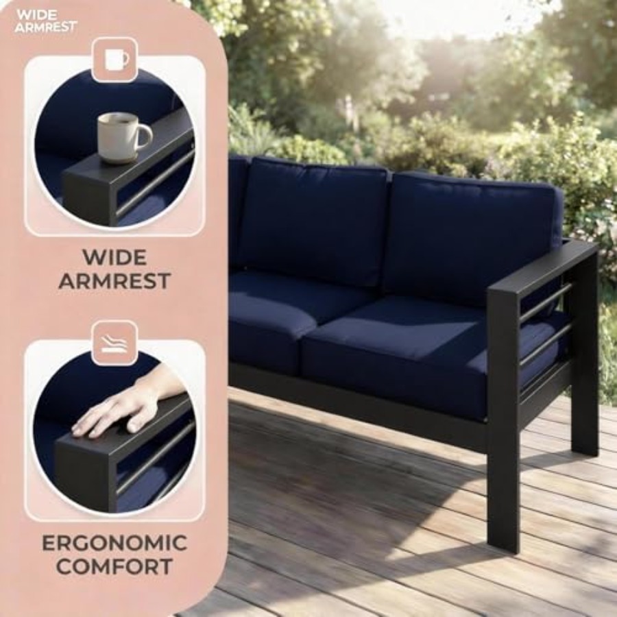 Outdoor Couch Aluminum Patio F – Outdoor Furniture Without Cushions recenzja i cena