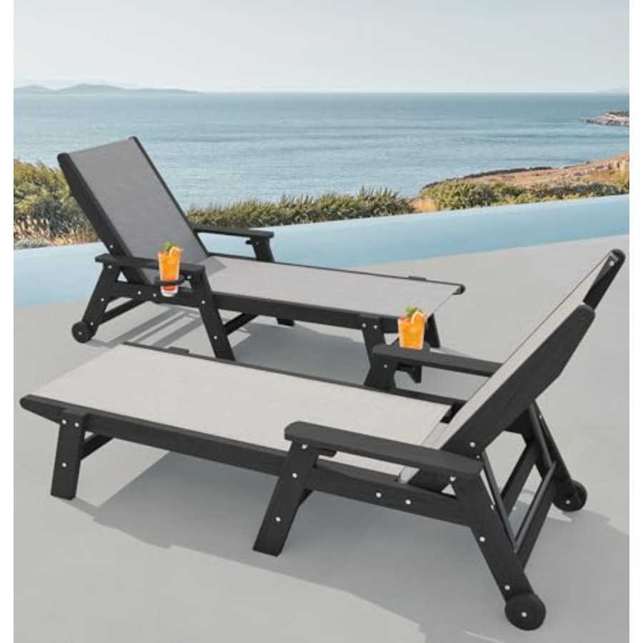 Textilene Patio Chaise Lounge  – Deck Chair Lounger recenzja i cena