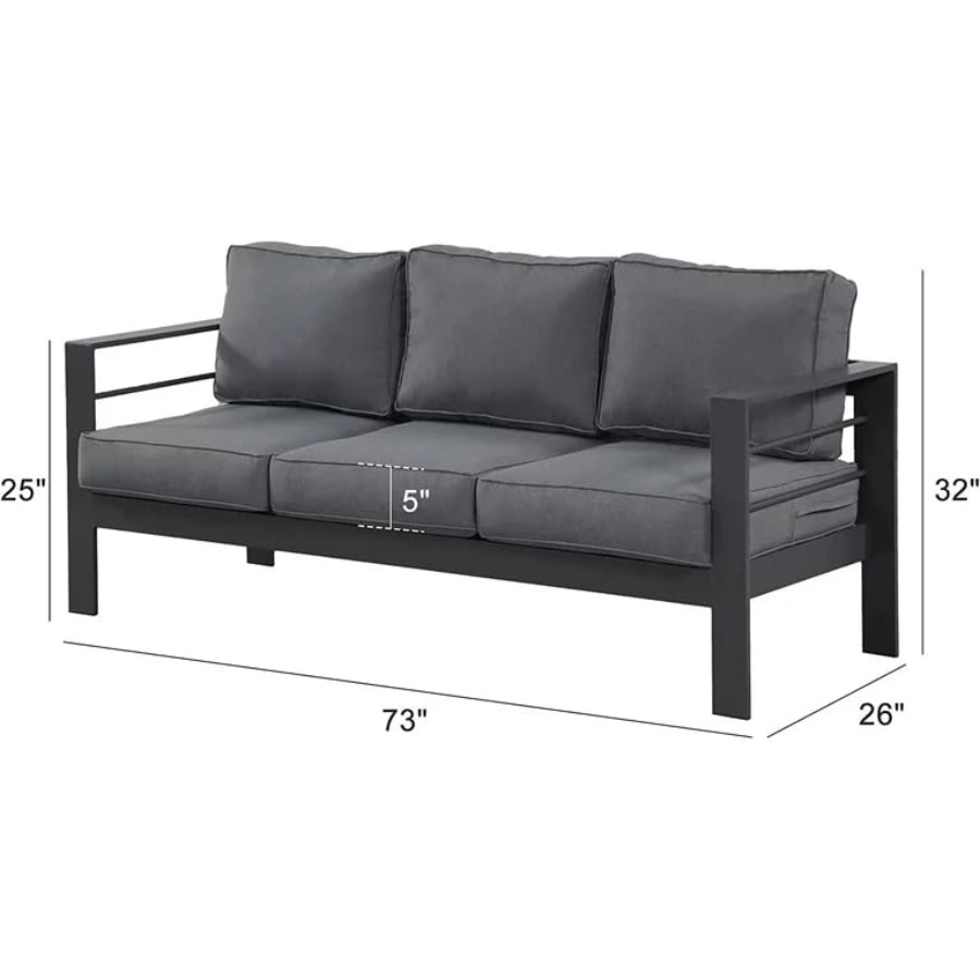 Outdoor Couch Aluminum Patio F – Outdoor Furniture Without Cushions recenzja i cena