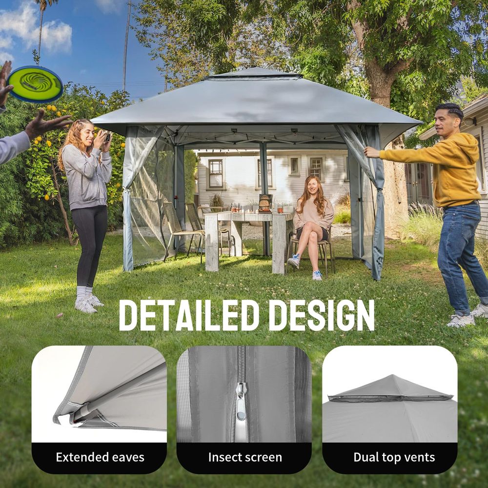 13x13 Pop Up Gazebo, Canopy Te – Outdoor Furniture Gazebo recenzja i cena