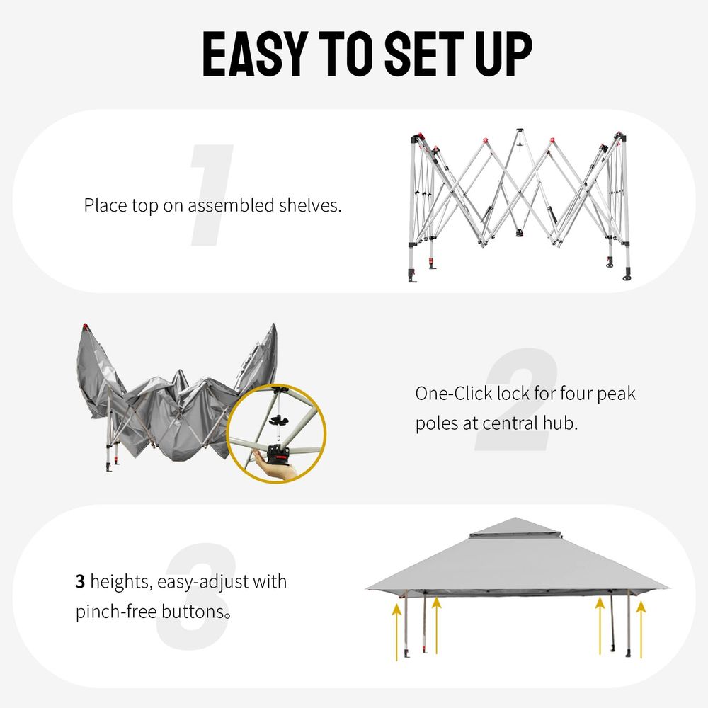 13x13 Pop Up Gazebo, Canopy Te – Outdoor Furniture Gazebo recenzja i cena